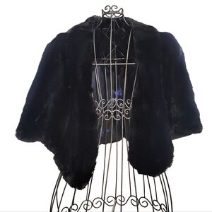 Black Mink Capelet